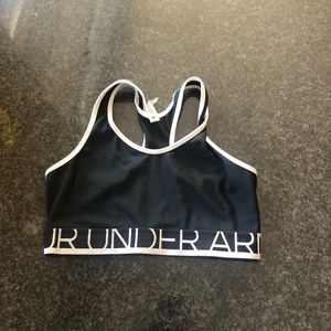 Under Armour Black and White Sports Bra Size M